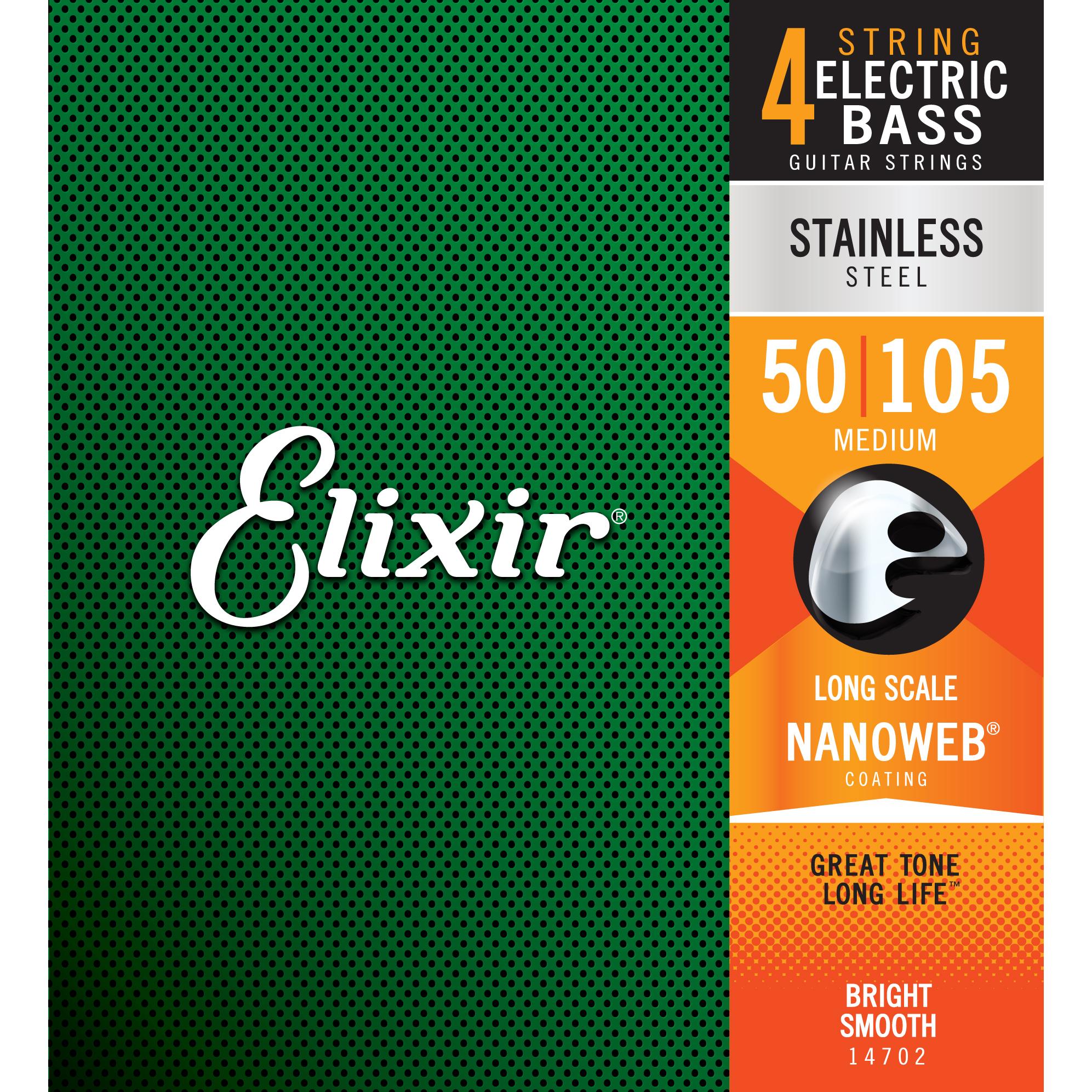ELIXIR ITALIA 14702 ELECTRIC BASS STAINLESS STEEL NANOWEB