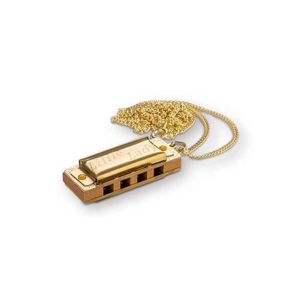 HOHNER LITTLE LADY, GOLD PLATED WITH NECKLACE