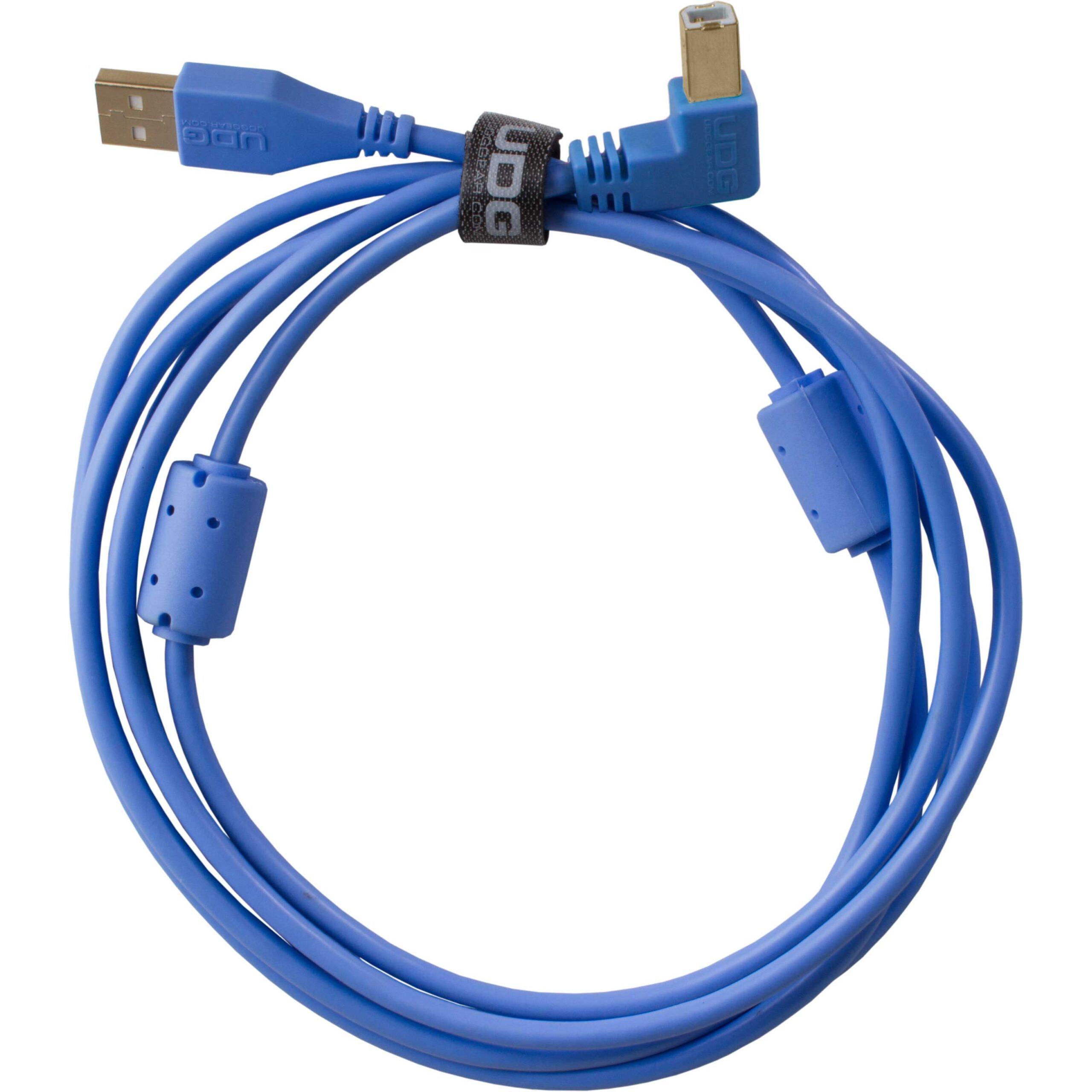 UDG U95004LB - ULTIMATE AUDIO CABLE USB 2.0 A-B BLUE ANGLED 1M