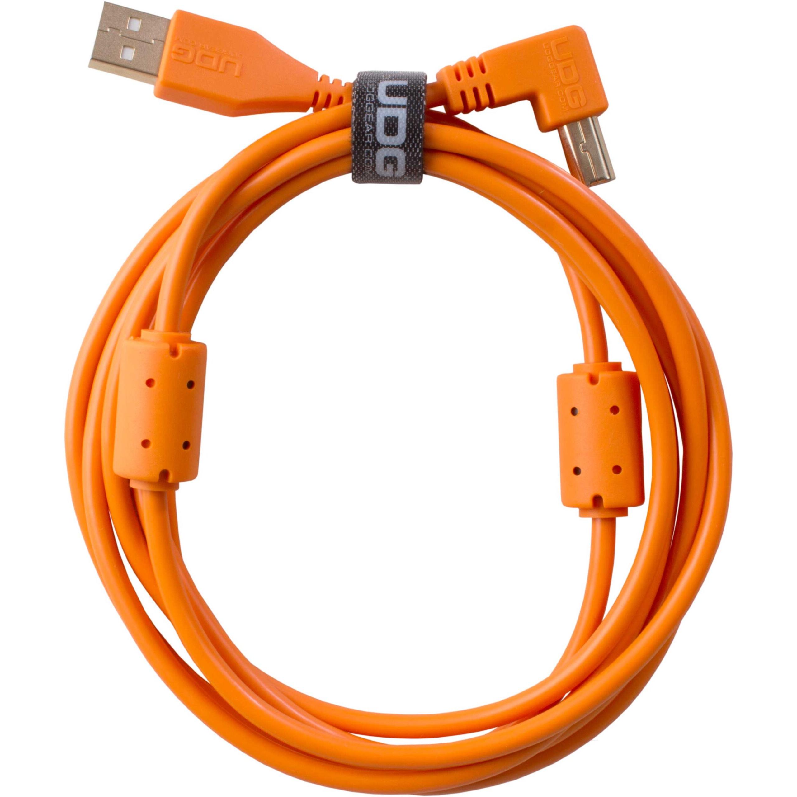 UDG U95004OR - ULTIMATE AUDIO CABLE USB 2.0 A-B ORANGE ANGLED 1M