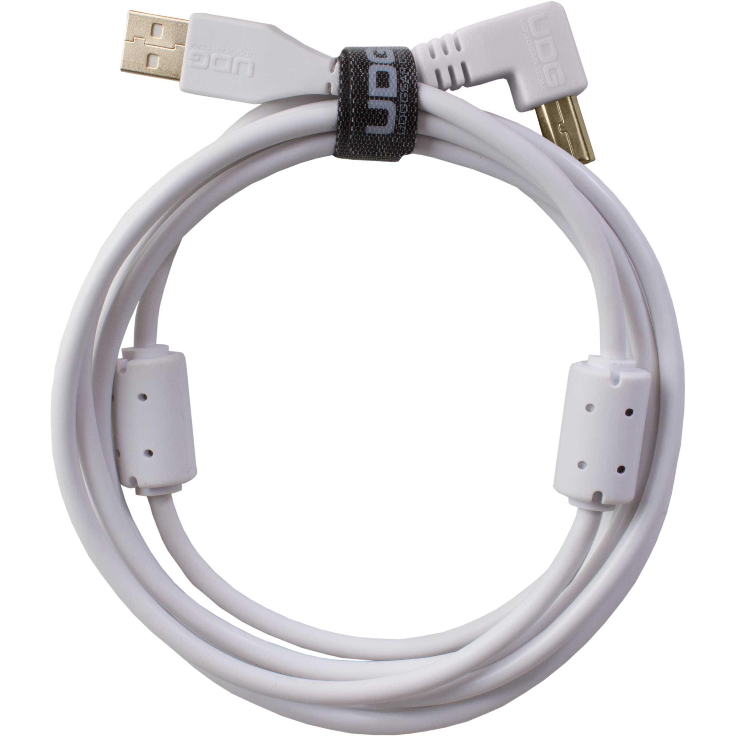 UDG U95004WH - ULTIMATE AUDIO CABLE USB 2.0 A-B WHITE ANGLED 1M