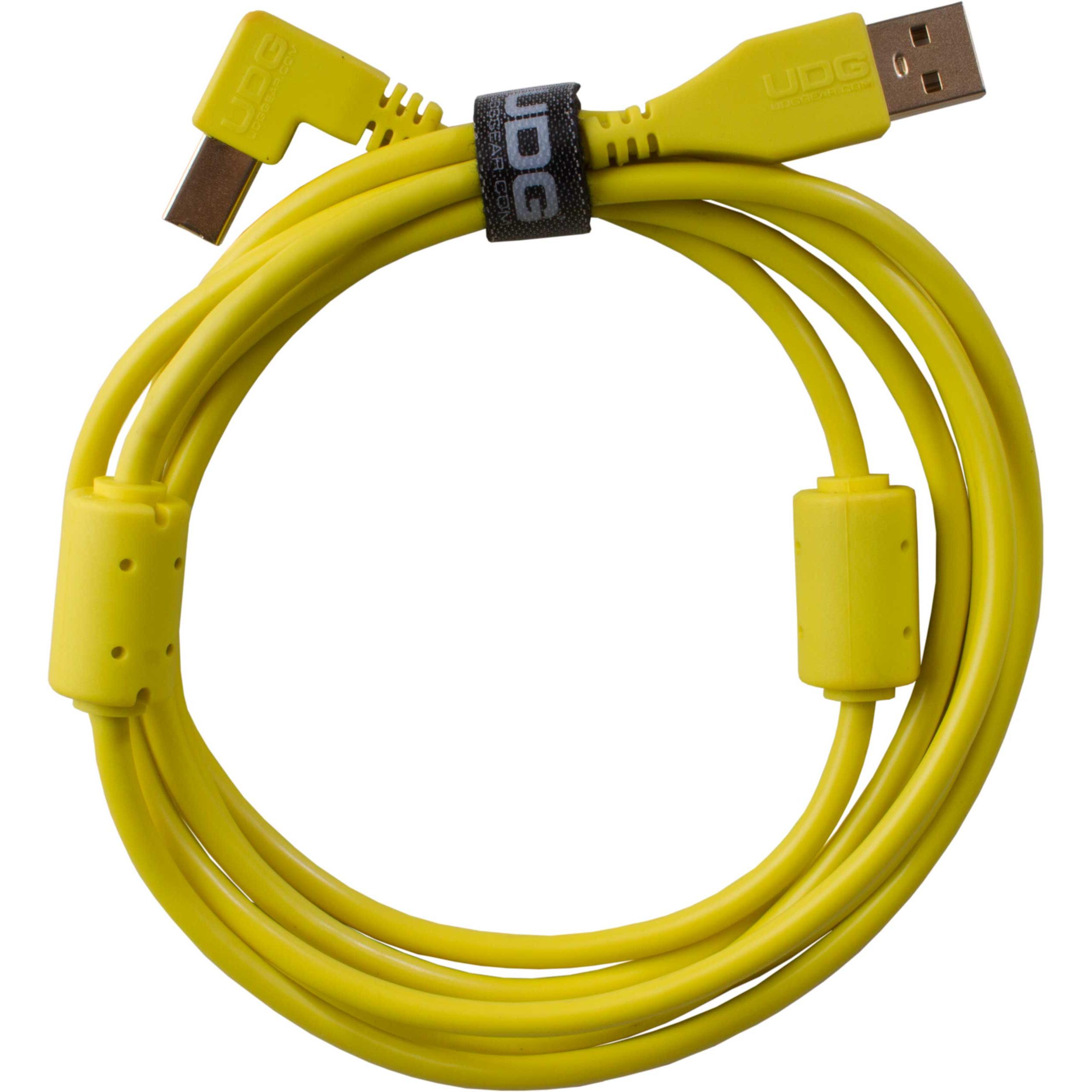 UDG U95004YL - ULTIMATE AUDIO CABLE USB 2.0 A-B YELLOW ANGLED 1M