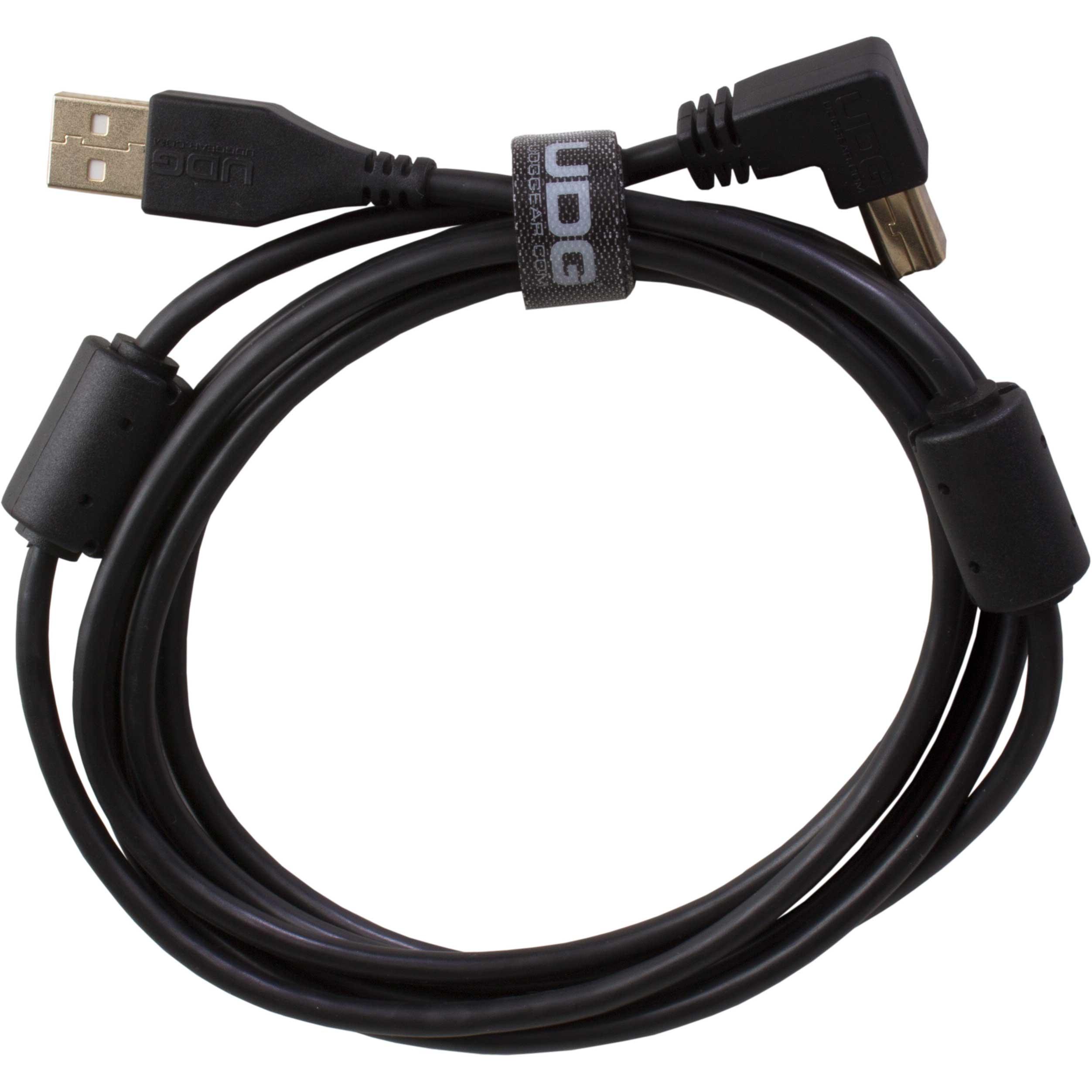 UDG U95006BL - ULTIMATE AUDIO CABLE USB 2.0 A-B BLACK ANGLED 3M