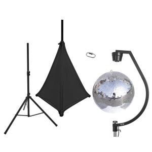 EUROLITE Set Mirror ball 50cm with stand and tripod cover black