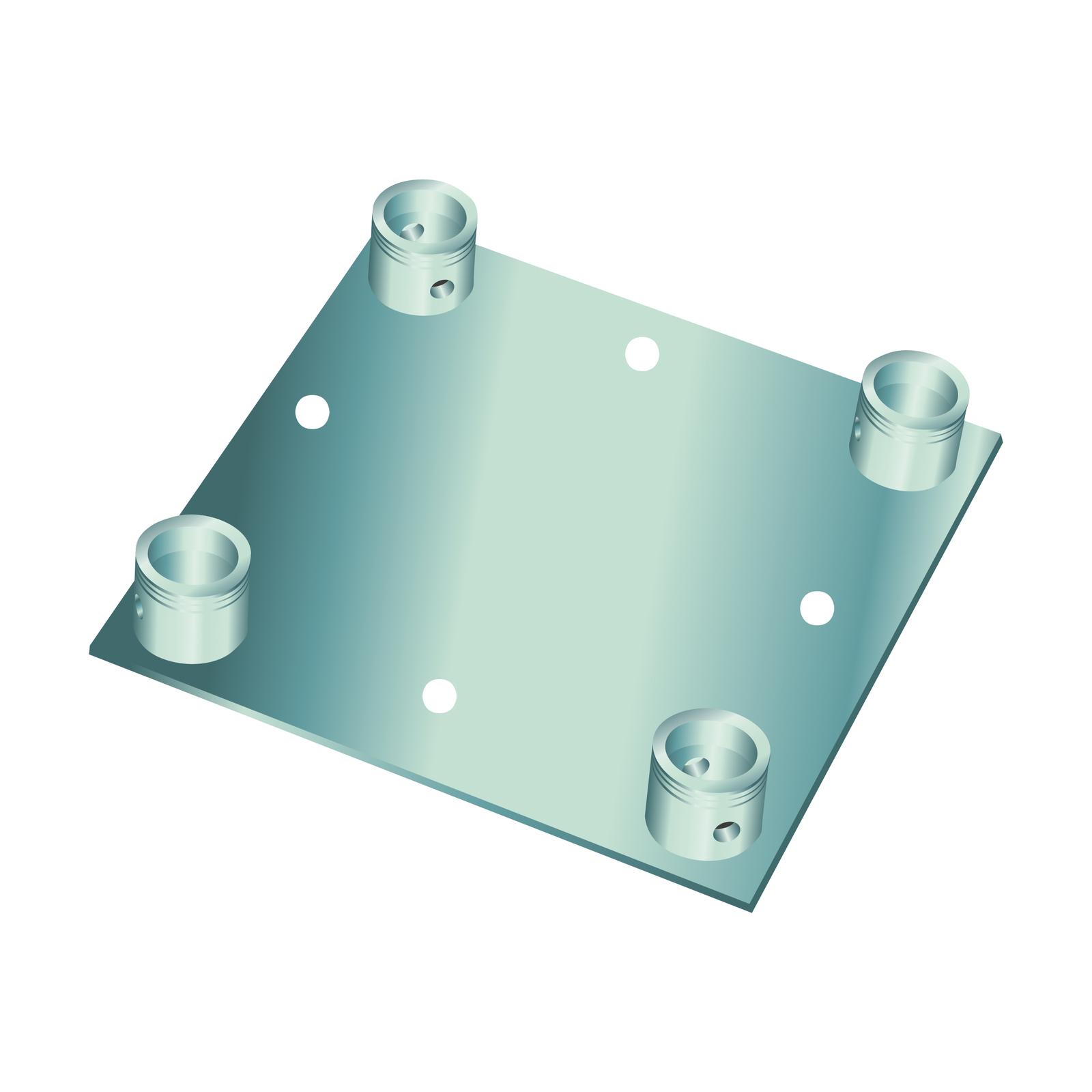 ALUTRUSS DECOLOCK DQ4-WP Wall Mounting Plate bk