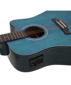 DIMAVERY STW-90 Western Guitar, crystal blue