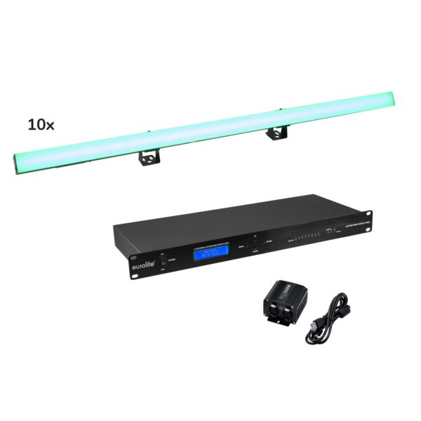 EUROLITE Set 10x LED PR-100/32 Pixel DMX Rail + DMX Software