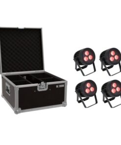 EUROLITE Set 4x LED IP PAR 3x9W SCL Spot + Case