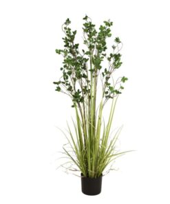 EUROPALMS Evergreen shrub with grass, artificial plant, 152cm