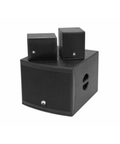 OMNITRONIC Set MOLLY-12A Subwoofer active + 2x MOLLY-6 Top 8 Ohm, black