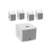 OMNITRONIC Set MOLLY-12A Subwoofer active + 4x MOLLY-6 Top 8 Ohm, white