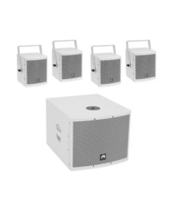 OMNITRONIC Set MOLLY-12A Subwoofer active + 4x MOLLY-6 Top 8 Ohm, white
