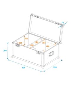 ROADINGER Flightcase 2x LED THA-150F Theater-Spot