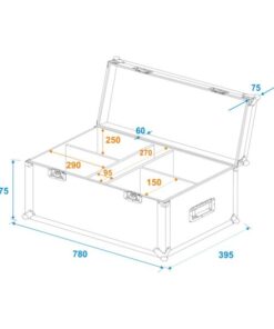 ROADINGER Flightcase 4 x LED CBB-2 COB Bar