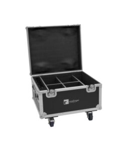 ROADINGER Flightcase 4x AKKU IP PAR 7 QCL WDMX with charging function