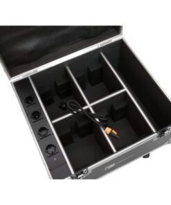ROADINGER Flightcase 4x AKKU IP PAR 7 QCL WDMX with charging function