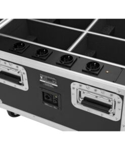 ROADINGER Flightcase 4x AKKU IP PAR 7 QCL WDMX with charging function