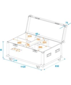 ROADINGER Flightcase 4x LED THA-150F Theater-Spot