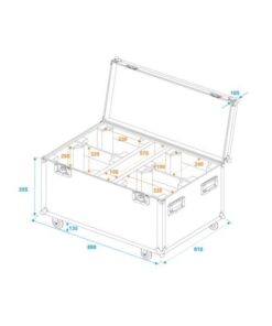 ROADINGER Flightcase 4x LED TMH-X4