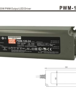 Alimentatore Led Dimmerabile 120W 24V Mean Well PWM-120-24