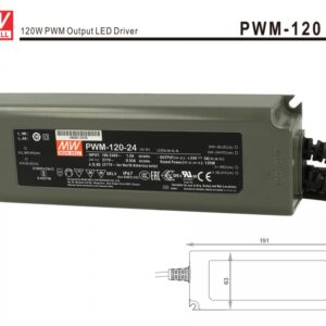 Alimentatore Led Dimmerabile 120W 24V Mean Well PWM-120-24