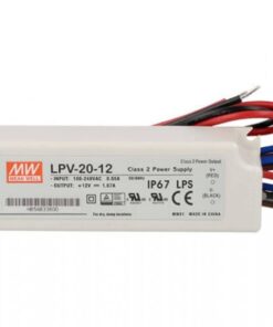 Alimentatore Trasformatore CV 12V 20W 1,67A IP67 Mean Well LPV-20-12