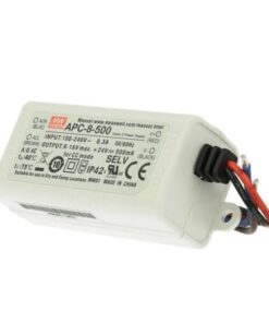 Led Driver CC Trasformatore 500mA 8V-16V DC 8W IP42 Mean Well APC-8-500