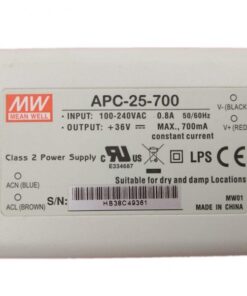 Led Driver CC Trasformatore 700mA 11V-36V DC 25W IP42 Mean Well APC-25-700