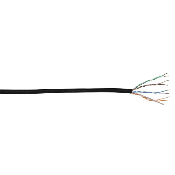 A-LAN KIU5OUTS305 – Cavo Di Rete Cat5e U/UTP 305m, Nero, Bobina Da 305 Metri