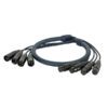 DMX Snake 4-way 3-pin XLR Cavo snake 4 universi - 50 m