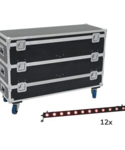 EUROLITE LED BAR-12 QCL RGB+UV Bar + Case with wheels