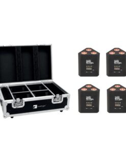 EUROLITE Set 4x AKKU TL-3 QCL RGB+UV Trusslight + Case with charging function