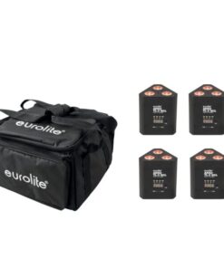 EUROLITE Set 4x AKKU TL-3 QCL RGB+UV Trusslight + SB-4 Soft Bag