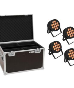 EUROLITE Set 4x LED IP PAR 12x9W SCL Spot + Case
