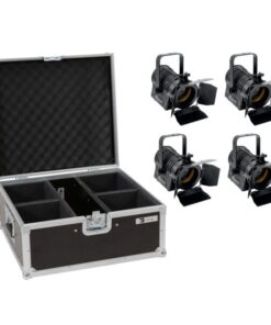 EUROLITE Set 4x LED THA-20PC TRC Theater-Spot bk + Case
