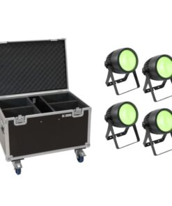 EUROLITE Set 4x LED Theatre COB 200 RGB+WW + Case with wheels