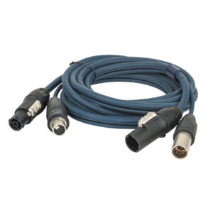 FP-16 Hybrid Cable - PowerCON True1 & 5-pin XLR IP DMX & Power - 3 m