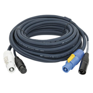 FP18 Hybrid Cable - PowerCON & 5-pin XLR DMX & Power - 75 cm