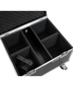 ROADINGER Flightcase 4x LED IP PAR 7x8W QCL/7x9W SCL with wheels