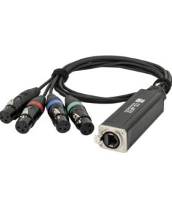 CS-4F/3 - 4-channel DMX shuttle snake via network cable Adattatore 4 canali da 3 pin DMX (femmina) a RJ45 CAT (femmina)