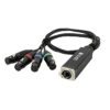 CS-4F/5 - 4-channel DMX shuttle snake via network cable Adattatore 4 canali da 5 pin DMX (femmina) a RJ45 CAT (femmina)