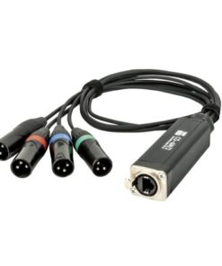 CS-4M/3 - 4-channel DMX shuttle snake via network cable Adattatore 4 canali da 3 pin DMX (maschio) a RJ45 CAT (femmina)