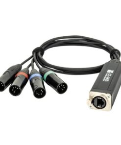 CS-4M/5 - 4-channel DMX shuttle snake via network cable Adattatore 4 canali da 5 pin DMX (maschio) a RJ45 CAT (femmina)