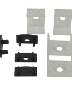 Profile Pro 31 black + 2 Covers + End Caps Profilo nero - per strisce LED di larghezza <12 mm - 2 m