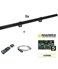 EUROLITE Set 5x LED PR-100/32 Pixel DMX Rail bk + Madrix Software