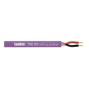 TASKER TSK201CPR Cavi Evacuazione Vocale - certificati CPR classe C 2x1,00 Viola 100mt