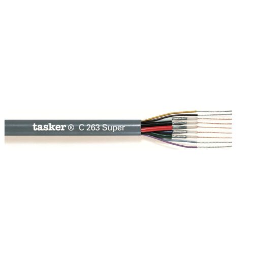 TASKER C263SUPER Cavo Multicoassiale -Video + Switch 5x0,08(75)+4x0,22 Nero 100 mt