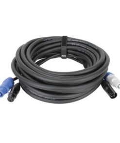 FP20 Hybrid Cable - Power Pro & 3-pin XLR - DMX / Power 10 m, rivestimento di colore nero