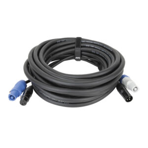 FP20 Hybrid Cable - Power Pro & 3-pin XLR - DMX / Power 10 m, rivestimento di colore nero