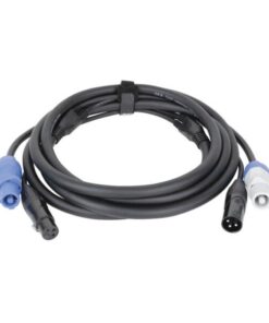 FP20 Hybrid Cable - Power Pro & 3-pin XLR - DMX / Power 3 m, rivestimento di colore nero